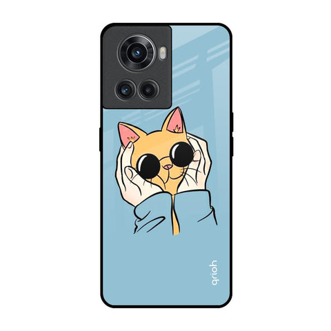 Adorable Cute Kitty OnePlus 10R 5G Glass Back Cover Online