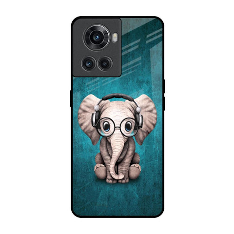 Adorable Baby Elephant OnePlus 10R 5G Glass Back Cover Online