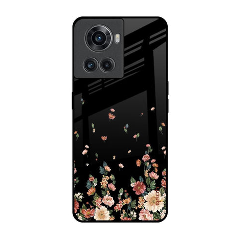 Floating Floral Print OnePlus 10R 5G Glass Back Cover Online