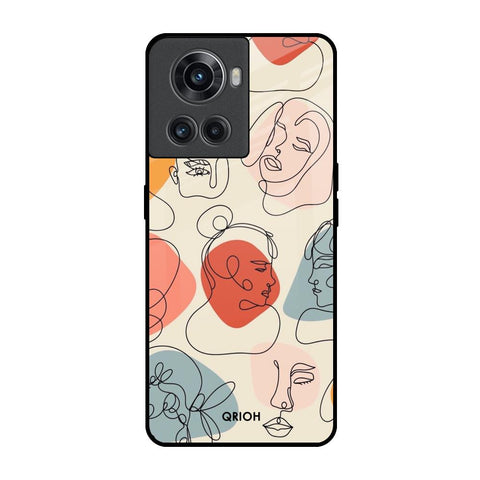 Abstract Faces OnePlus 10R 5G Glass Back Cover Online