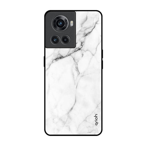 Modern White Marble OnePlus 10R 5G Glass Back Cover Online