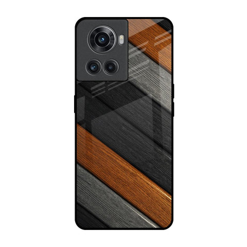 Tri Color Wood OnePlus 10R 5G Glass Back Cover Online