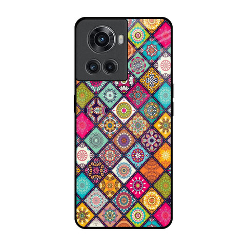 Multicolor Mandala OnePlus 10R 5G Glass Back Cover Online