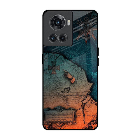 Geographical Map OnePlus 10R 5G Glass Back Cover Online