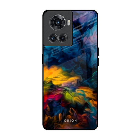 Multicolor Oil Painting OnePlus 10R 5G Glass Back Cover Online