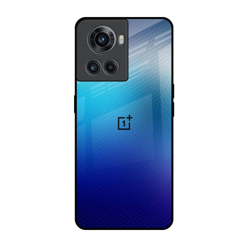 Blue Rhombus Pattern OnePlus 10R 5G Glass Back Cover Online