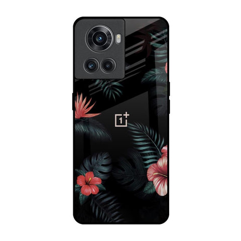Tropical Art Flower OnePlus 10R 5G Glass Back Cover Online
