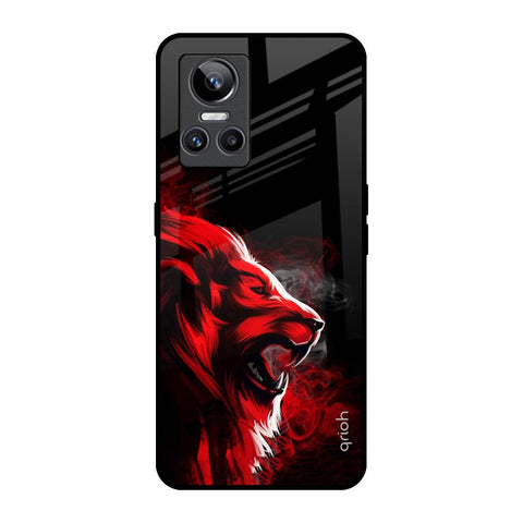 Red Angry Lion Realme GT Neo 3 Glass Back Cover Online