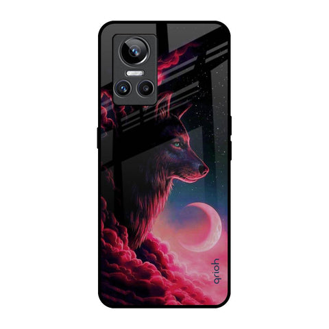 Moon Wolf Realme GT Neo 3 Glass Back Cover Online