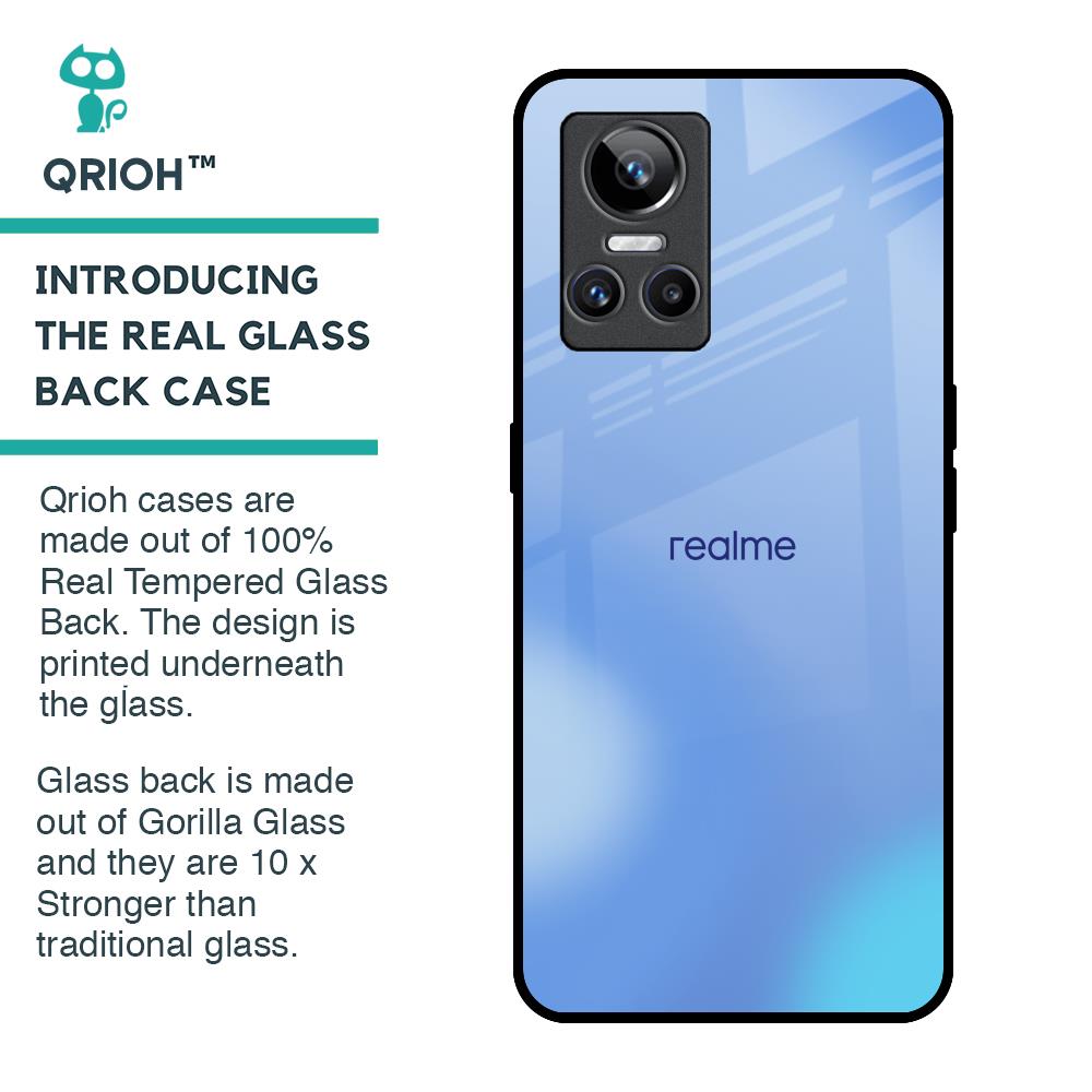 Vibrant Blue Texture Glass Case for Realme GT Neo 3