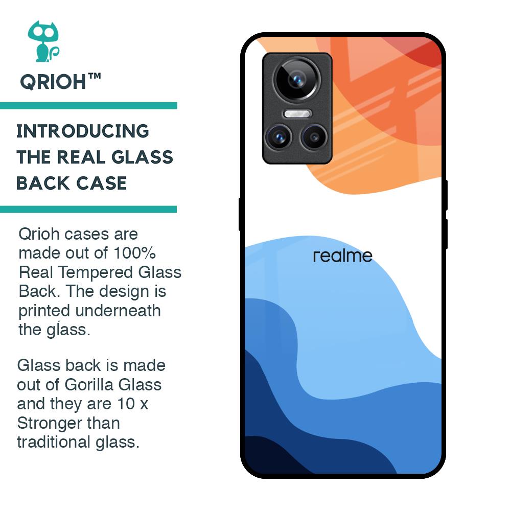 Wavy Color Pattern Glass Case for Realme GT Neo 3