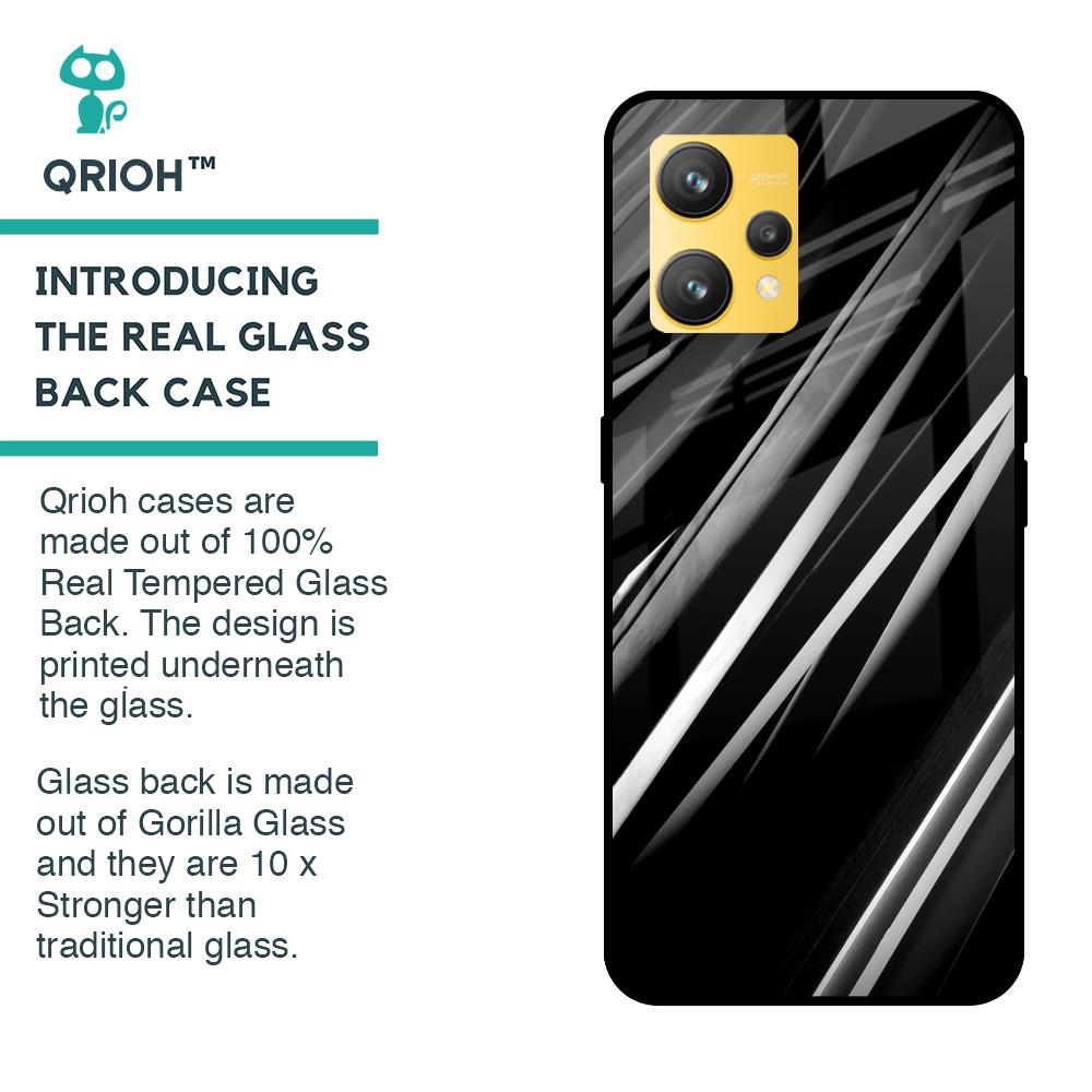 Black & Grey Gradient Glass Case For Realme 9