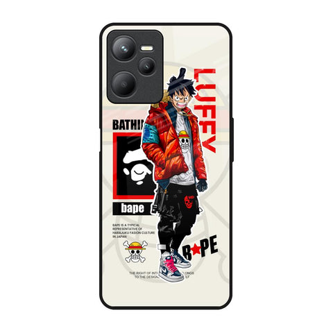 Bape Luffy Realme C35 Glass Back Cover Online