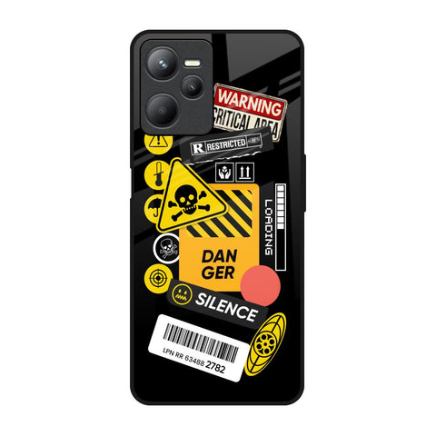 Danger Signs Realme C35 Glass Back Cover Online