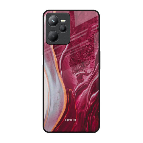 Crimson Ruby Realme C35 Glass Back Cover Online