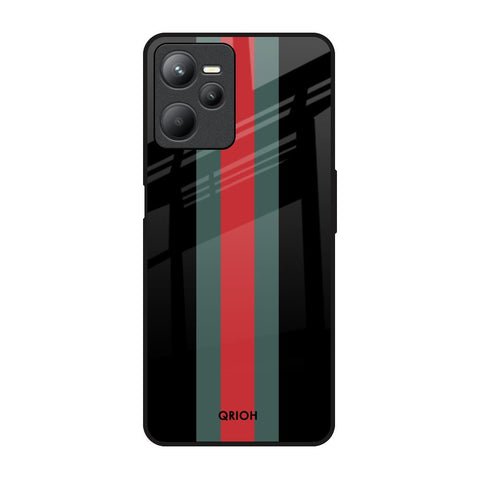 Vertical Stripes Realme C35 Glass Back Cover Online