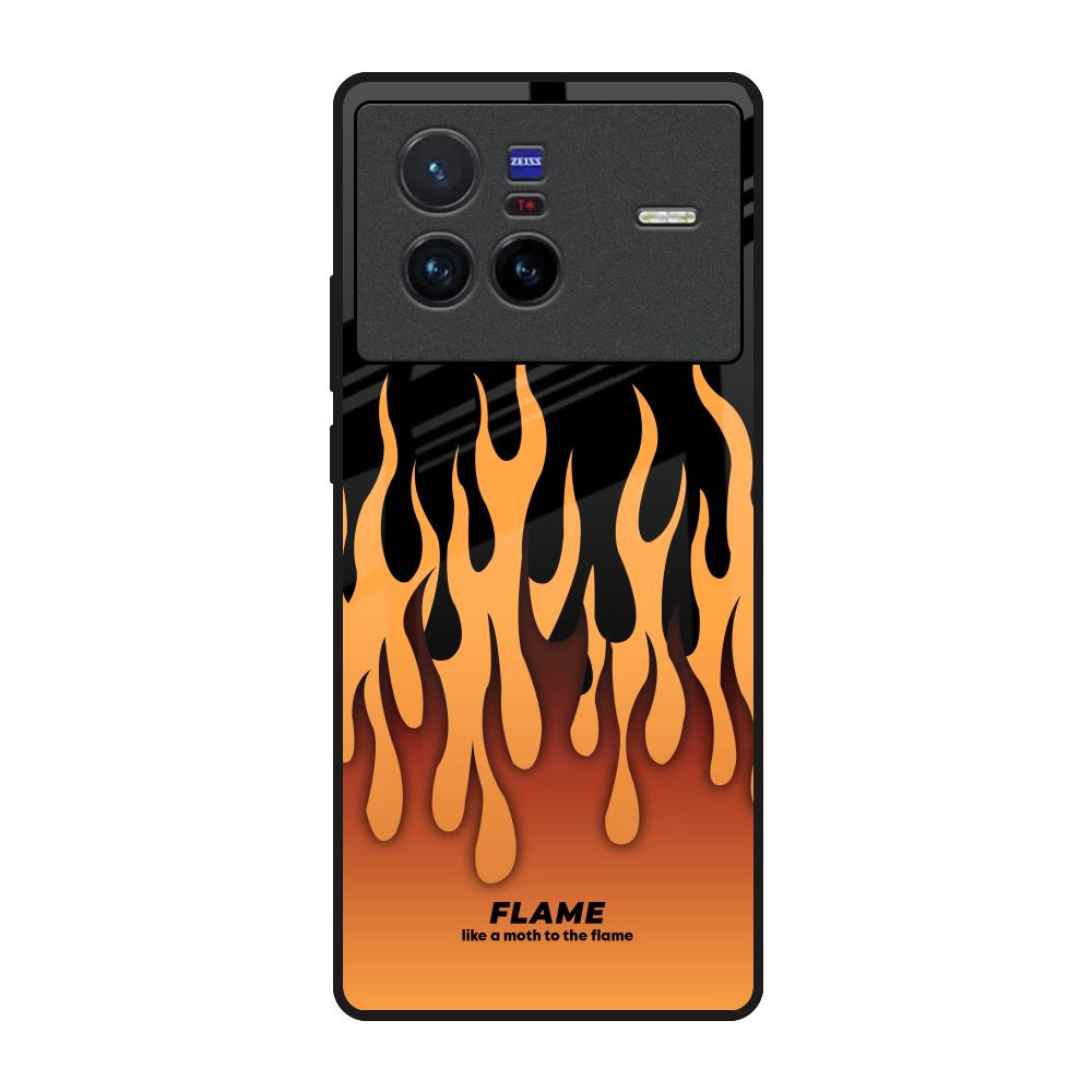 Fire Flame Vivo X80 5G Glass Back Cover Online