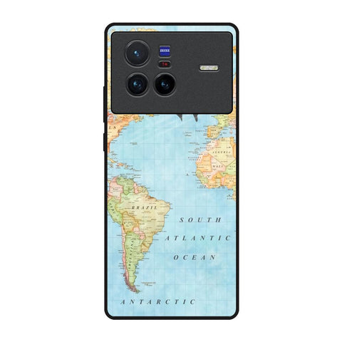 Travel Map Vivo X80 5G Glass Back Cover Online