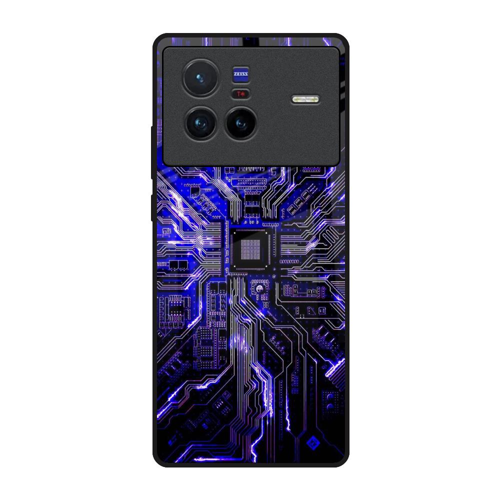 Techno Color Pattern Vivo X80 5G Glass Back Cover Online
