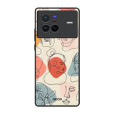 Abstract Faces Vivo X80 5G Glass Back Cover Online