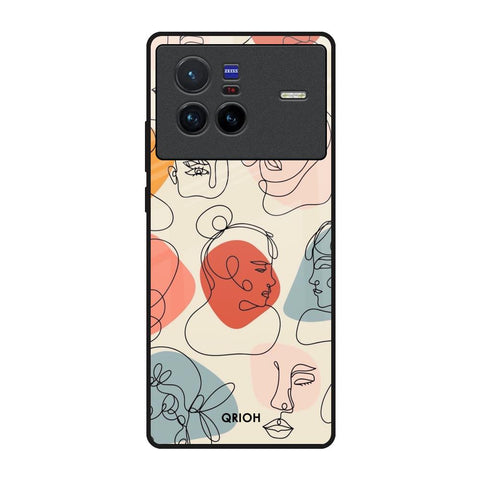 Abstract Faces Vivo X80 5G Glass Back Cover Online