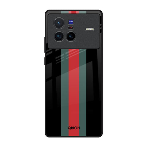 Vertical Stripes Vivo X80 5G Glass Back Cover Online