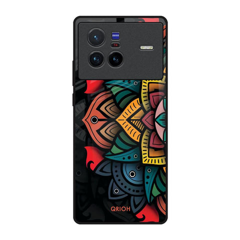 Retro Gorgeous Flower Vivo X80 5G Glass Back Cover Online