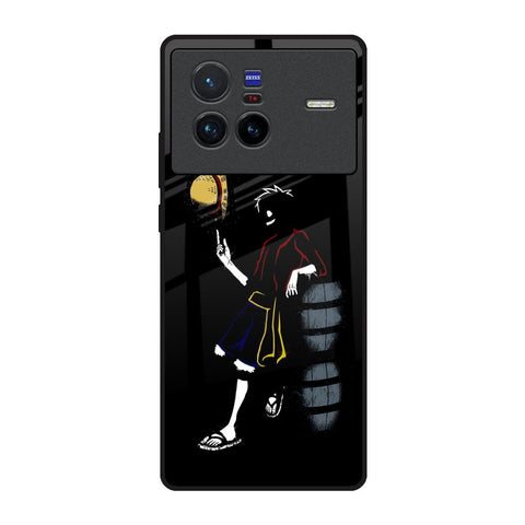 Luffy Line Art Vivo X80 5G Glass Back Cover Online