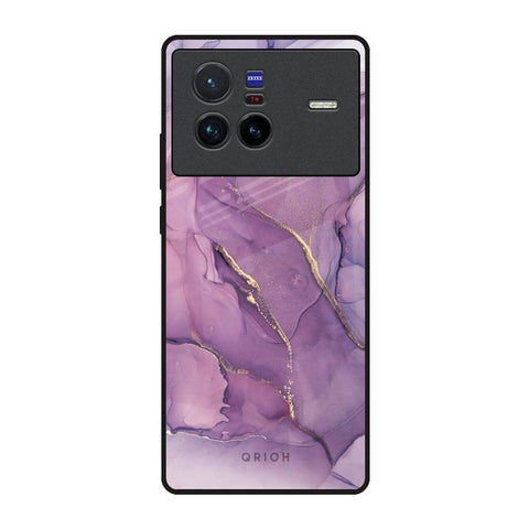 Purple Gold Marble Vivo X80 5G Glass Back Cover Online
