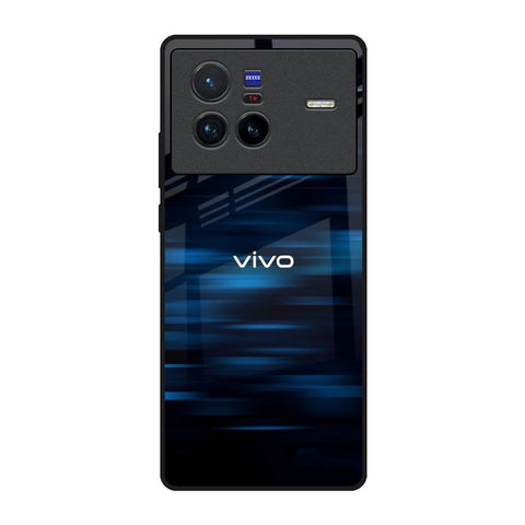 Blue Rough Abstract Vivo X80 5G Glass Back Cover Online