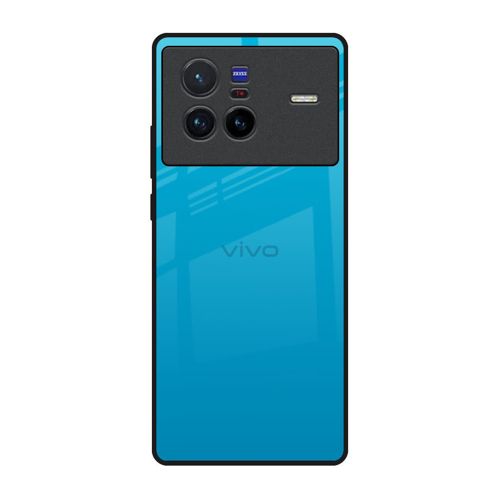 Blue Aqua Vivo X80 5G Glass Back Cover Online