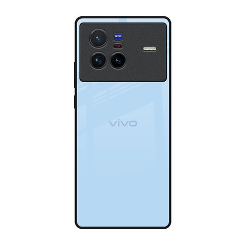 Pastel Sky Blue Vivo X80 5G Glass Back Cover Online