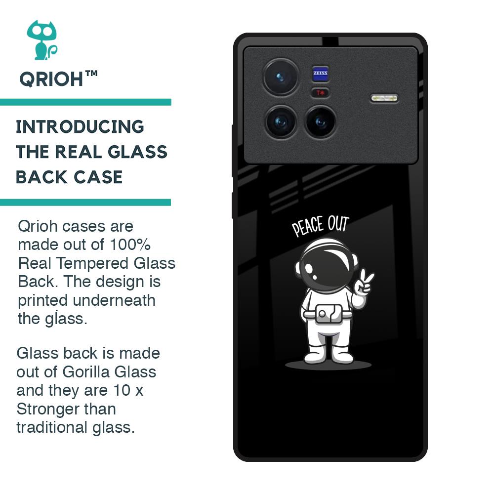 Peace Out Astro Glass Case for Vivo X80 5G