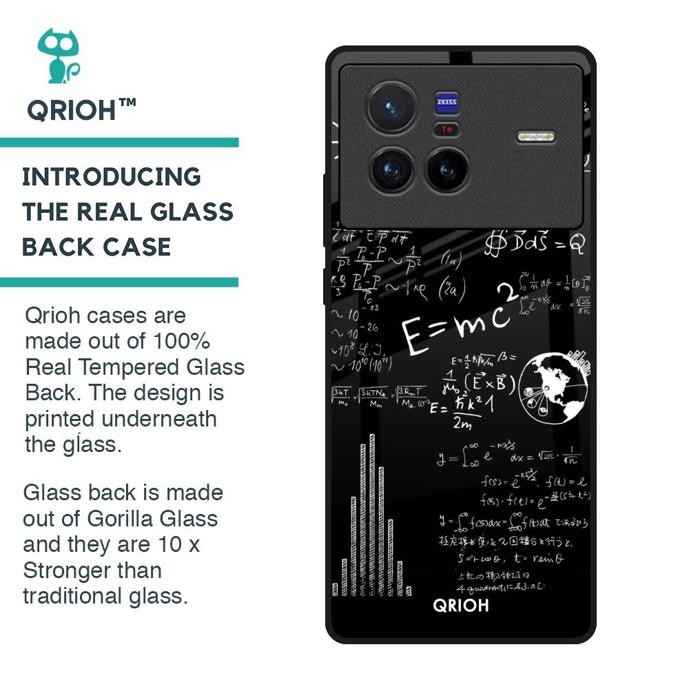 Funny Math Glass Case for Vivo X80 5G