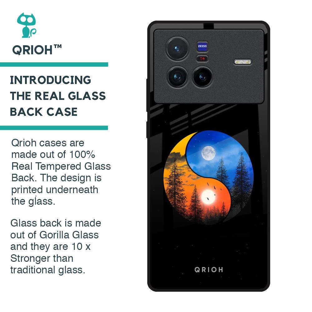 Yin Yang Balance Glass Case for Vivo X80 5G
