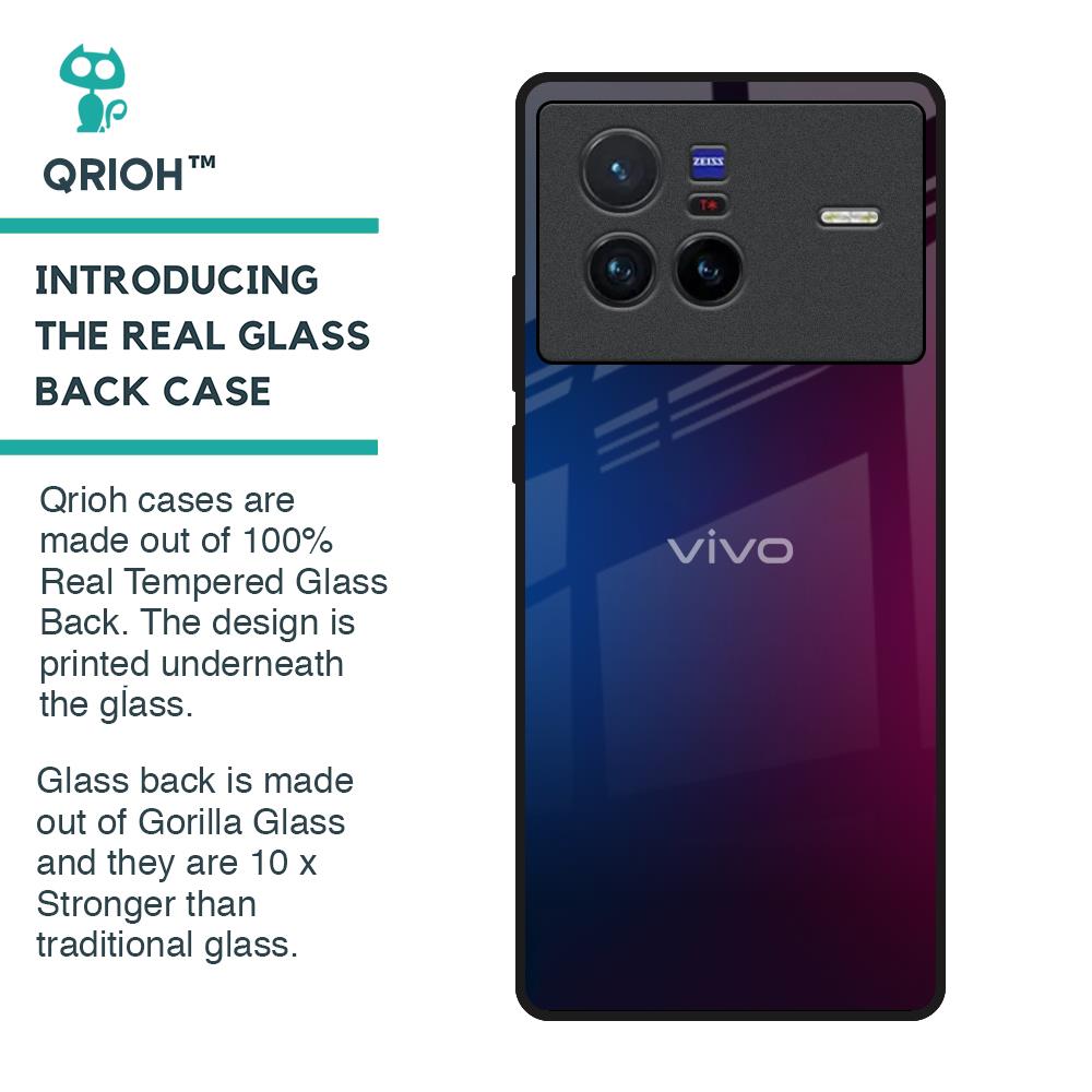 Mix Gradient Shade Glass Case For Vivo X80 5G