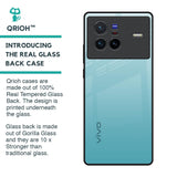 Arctic Blue Glass Case For Vivo X80 5G