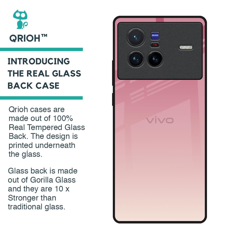 Blooming Pink Glass Case for Vivo X80 5G
