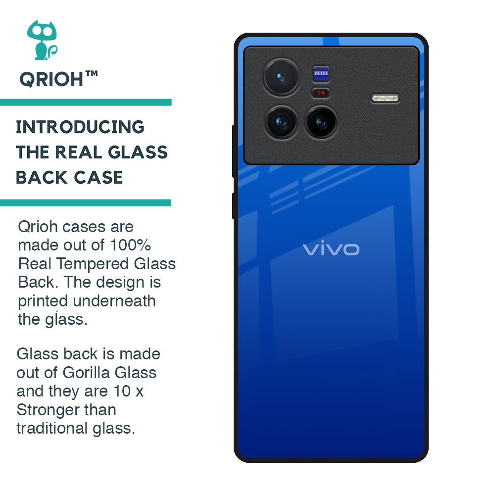 Egyptian Blue Glass Case for Vivo X80 5G