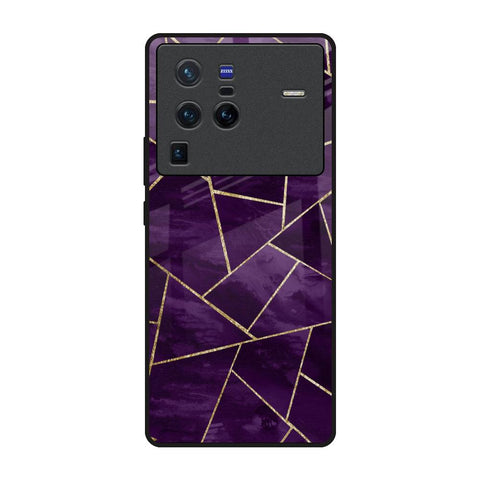 Geometric Purple Vivo X80 Pro 5G Glass Back Cover Online