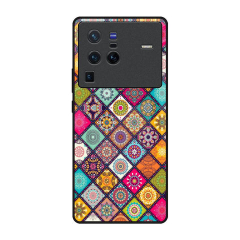 Multicolor Mandala Vivo X80 Pro 5G Glass Back Cover Online
