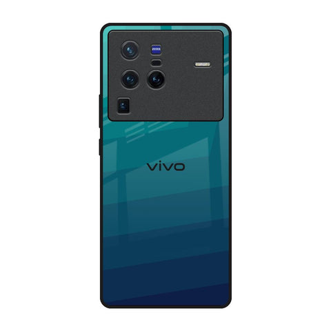 Green Triangle Pattern Vivo X80 Pro 5G Glass Back Cover Online