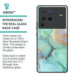 Green Marble Glass Case for Vivo X80 Pro 5G