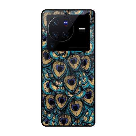 Peacock Feathers Vivo X80 Pro 5G Glass Cases & Covers Online