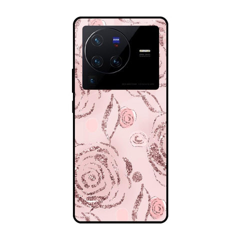 Shimmer Roses Vivo X80 Pro 5G Glass Cases & Covers Online