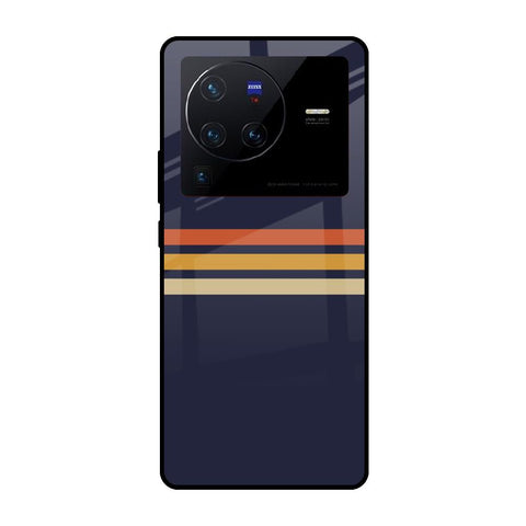 Tricolor Stripes Vivo X80 Pro 5G Glass Cases & Covers Online