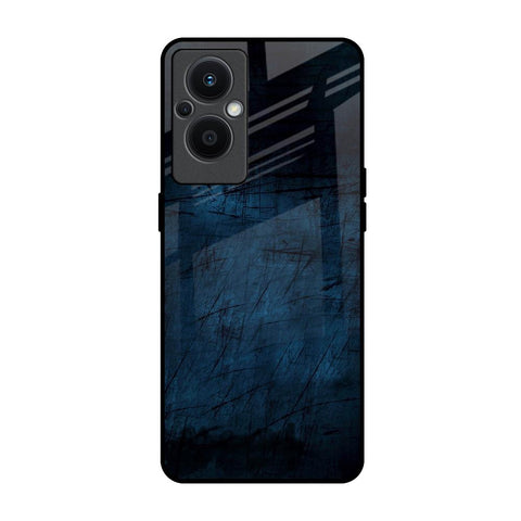 Dark Blue Grunge OPPO F21 Pro 5G Glass Back Cover Online