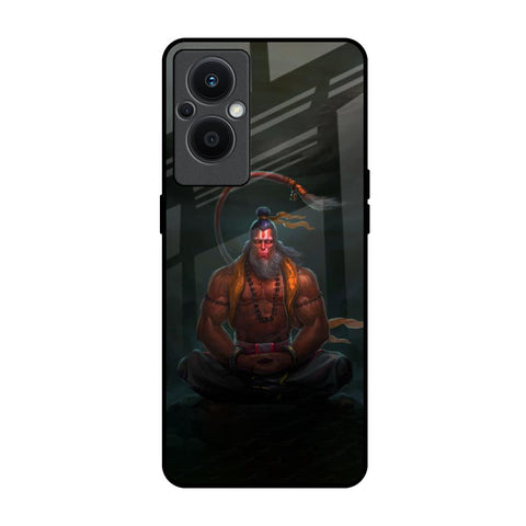 Lord Hanuman Animated OPPO F21 Pro 5G Glass Back Cover Online