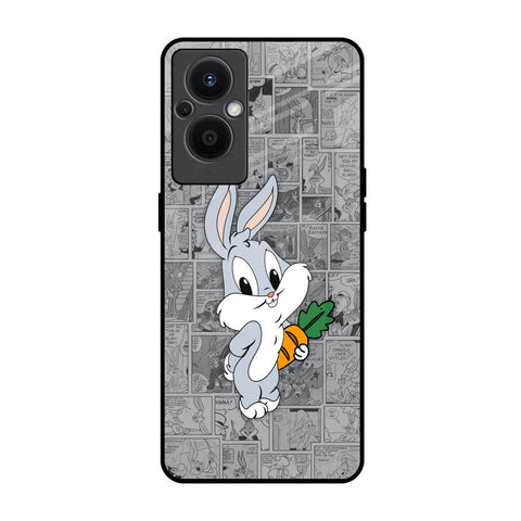 Cute Baby Bunny OPPO F21 Pro 5G Glass Back Cover Online