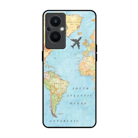 Travel Map OPPO F21 Pro 5G Glass Back Cover Online